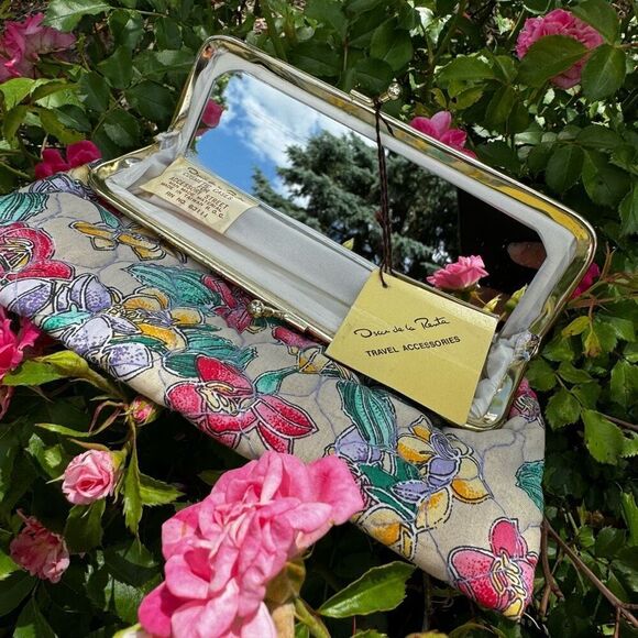 Oscar de la Renta Vintage Floral Cosmetic Bag NWT - Picture 9 of 14
